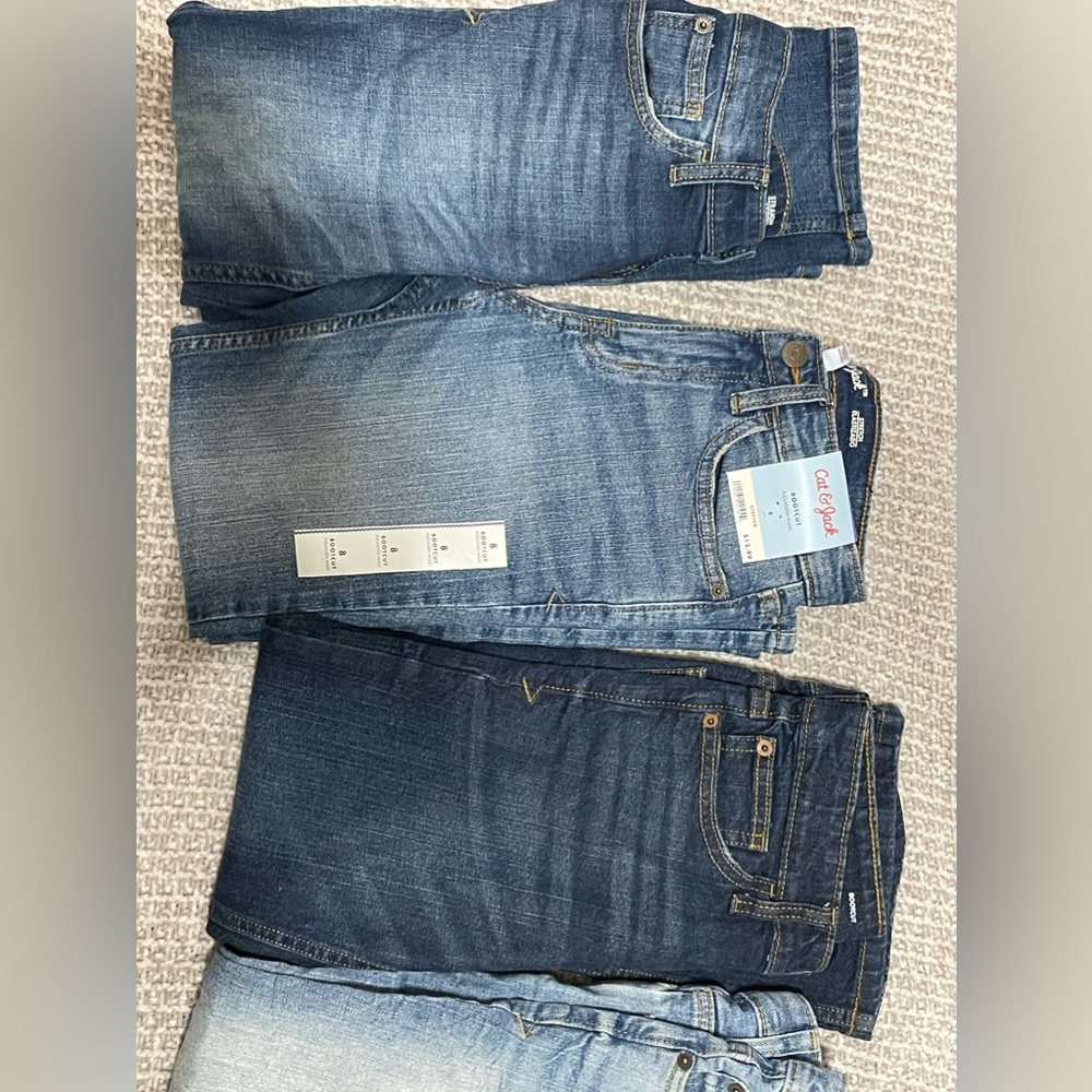 Cat and jack size 8 boys blue jeans